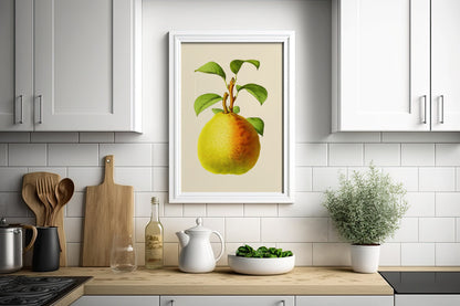 Vintage Pear Fruit Print - Professional Art Print Set- Kitchen Art, Botanical Art, Kitchen Decor, Kitchen wall art, Art for Kitchen