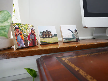 Custom Travel Photo Collage On Wood Blocks - Photo On Wood, Travel Photo Display, Custom Photo Wall