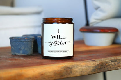 I Will Survive Self Care gift box -9oz Candle -Self Care Gift Box, Care Package For Her, Gift Baskets for Women, Get Well Soon