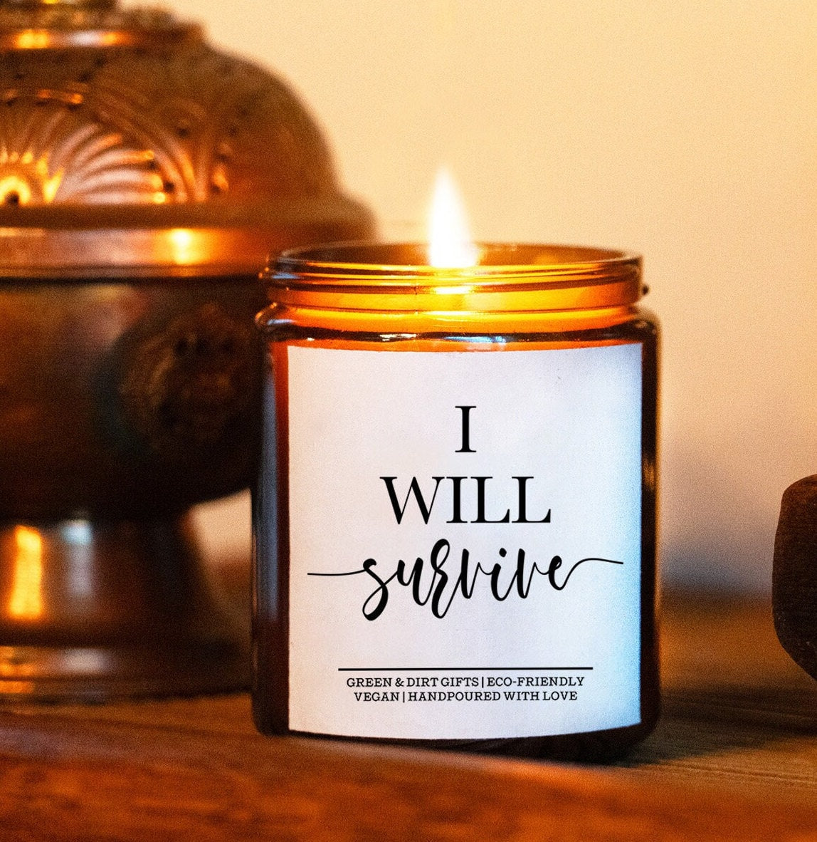 I Will Survive Self Care gift box -9oz Candle -Self Care Gift Box, Care Package For Her, Gift Baskets for Women, Get Well Soon