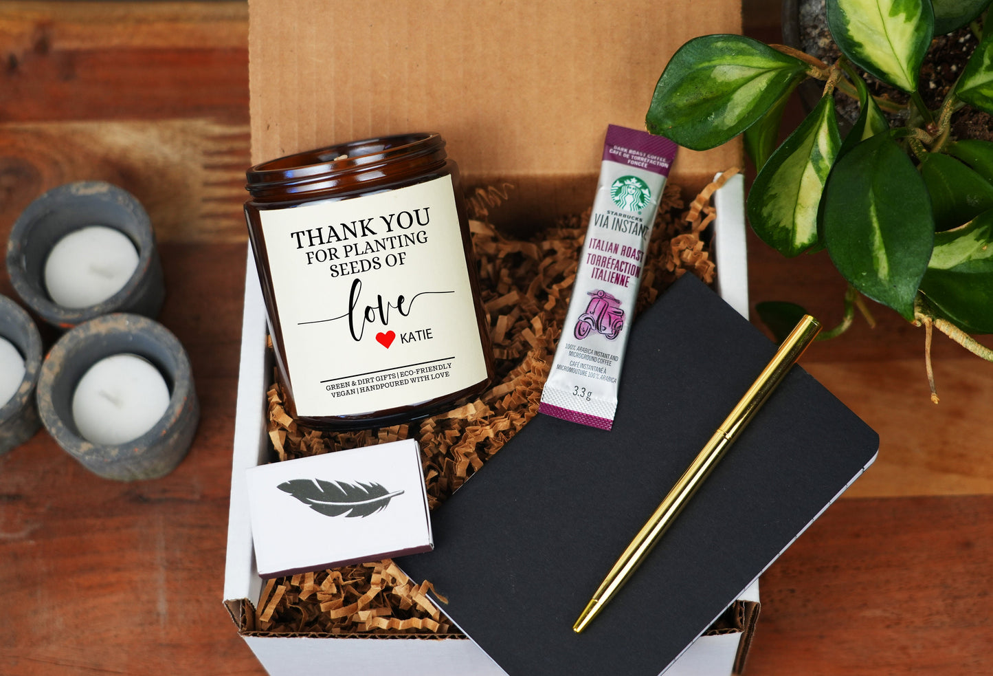 Teacher Gift -9oz Candle -Thank You For Helping Me Grow Gift, Graduation Gift, Teacher Gift Gift Box,Teacher Gifts Bulk